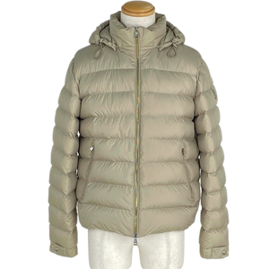 【在庫一掃】 モンクレール MONCLER フーデット ダウンジャケット 防寒 ARNEB ジップアップ アウター ダウンジャケット ベージュ 【中古】