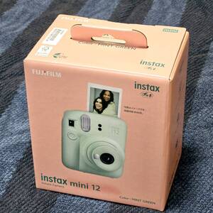 【送料無料】フジフイルム Instant Camera FUJIFILM instax mini 12 チェキ ミントグリーン（新品・未使用・未開封）