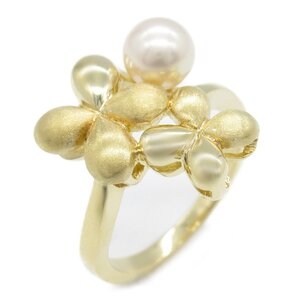 ミキモト パール リング ブランドオフ MIKIMOTO K18（イエローゴールド） リング・指輪 K18 中古 レディース