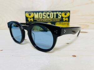 ◆MOSCOT◆GRUNYA◆モスコット◆サングラス 人気 黒縁 カラーレンズ ボストン ラウンド 伊達眼鏡 セルフレーム 未使用 美品