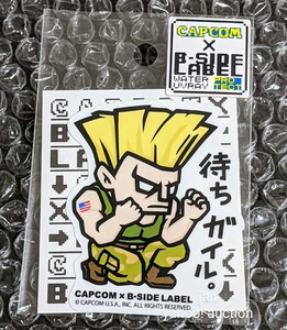 CAPCOM B-SIDE LABEL コラボ ステッカー ストリートファイター 待ちガイル カプコン 検 スト6 スト2 ビーサイドレーベル BSIDELABEL ガイル