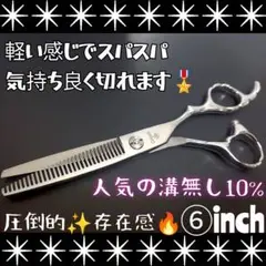 切れ味と抜け感の良い理美容師サロン仕様セニングシザー10%人気の溝無しすきバサミ