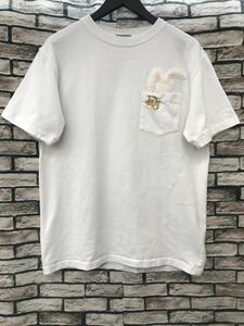 ★DIOR ディオール★313J651A0554 ERL バニーワッペンロゴ刺繍胸ポケットTシャツ