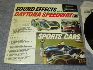 サウンド・エフェクト SOUND EFFECTS VOL.4 スポーツ・カー !! SPORTS CARS デイトナ・スピード・レース実況 DAYTONA SPEEDWAY 国内 LP