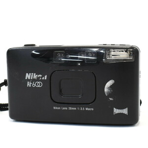 1円 ◆Nikon AF600 ニコン コンパクトフィルムカメラ ブラック◆E.Bll.pD-05