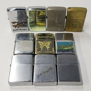 x/x/M083-543　Zippo 10点まとめ ジッポライター THE UNITED STATES OF AMERICA/VINTAGE ARICRAFT Ju87 Stuka/他 喫煙グッズ