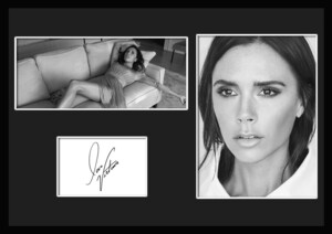 10種類!Victoria Beckham/ヴィクトリア・ベッカム/ポッシュ・スパイス/サインプリント&証明書付きフレーム/BW/ディスプレイ10-3W