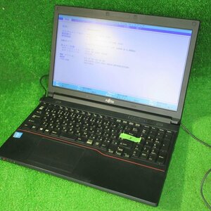 [4012]富士通 LIFEBOOK A553/HX FMVA0600HP Celeron 1000M 1.80GHz HDDなし メモリ2GB DVD-ROM 15.6インチ BIOS OK キー不良ジャンク