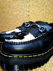 【Dr.MARTENS】ドクターマーチン エイドリアン スナッフルローファー UK7 (26cm ) ADRIAN SNAFFLE QUAD BLACK COW 厚底 入手困難【極美品】