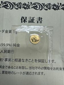 パンダ金貨 金貨 2016年 1g 未開封