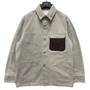 DIOR ディオール × STONE ISLAND コットンキャンバス デニムジャケット グレー サイズ50 正規品 / 35854