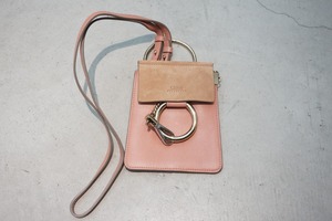 新品正規 Chloe クロエ FAYE CROSSBODY BAG フェイ スエード ミニ ボディ バッグ ショルダー ポーチ 3S1229-H20 ピンクベージュ本物516O▲