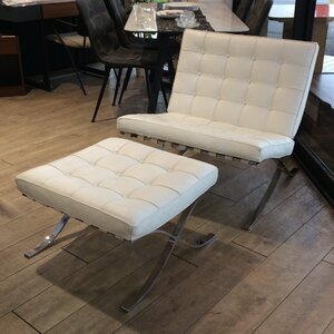 BARCELONA-Chair　バルセロナ チェア　ミース・ファン・デル・ローエ　デザイン　1人掛け　オットマン　リプロダクト　IDC大塚家具