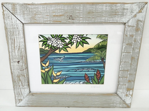 s-18 ヘザー・ブラウン　Heather Brown　ジグレー版画　 Lahaina Shores　Art Print MATTED PRINTS マットプリント アートプリント　額付き