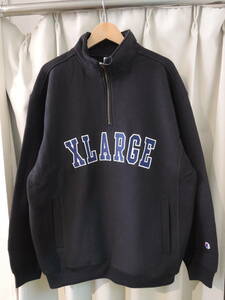 X-LARGE XLARGE エクストララージ XLARGE×Champion REVERSE WEAVE HALF ZIP PULLOVER SWEAT チャンピオン 黒 L 最新人気商品 再値下げ