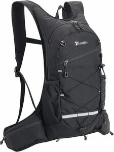 サイクリングリュック 軽量 防水 ポケット バックパック リュックスポーツバッグ アウトドア ブラック