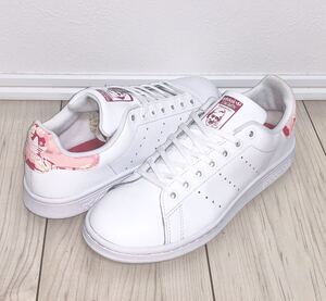 良品 adidas ORIGINALS STAN SMITH J FV7405 US6.5 25cm アディダス オリジナルス スタンスミス ホワイト ピンク 白 フラワー柄 花柄