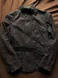 【傑作】極美品 RRL MOTORCYCLE OILED JACKET ダブルアールエル オイルドクロス バブアー ジャケット コート イギリス 英国 XS