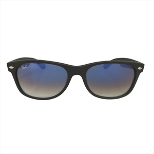 極美品 レイバン RAY BAN ニューウェイファーラー New Wayfarer ウェリントン サングラス メガネ 眼鏡 RB2132 黒 ブラック ブルー メンズ