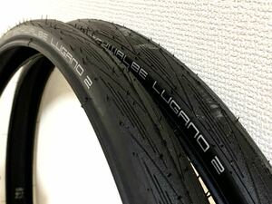 【送料無料】Schwalbe LUGANO Ⅱ ENDURANCE 700×25C 新品2本セット 《高耐久/ピスト/アーバンタイヤ》