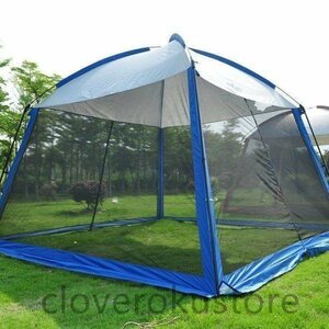 タープテント 超大型5-8人用 330×330×245センチ 蚊帳 通気性 キャンプ サンシェルター