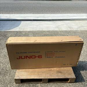 Roland ローランド JUNO-6 アナログ シンセサイザー Synthesizer 通電確認のみ 名機 JU-6 返品不可 ジャンク扱い 原箱付き通電可　送:190