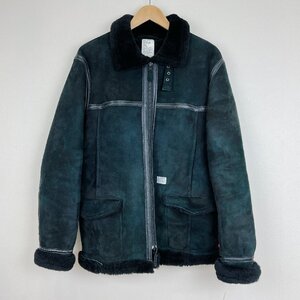 WTAPS　レザージャケット　サイズ:表記なし　ブラック　羊革　ムートン　スエード　ジップアップ　ダブルタップス　TSDT-JKM07