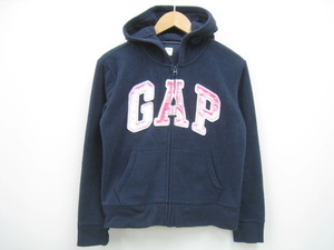 GAP KIDS ギャップキッズ フリース 起毛 ロゴ パーカー ネイビー BLUE GALAXY xxl 14-16