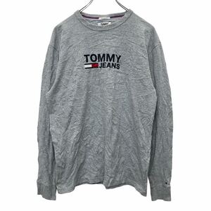 Tommy jeans ロゴ スウェット トレーナー Sサイズ トミージーンズ レギュラーフィット グレー 古着卸 アメリカ仕入 t2405-3445