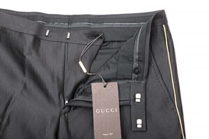 正規品★GUCCIグッチ★EVENING FLARE PANT★7-46R【516U41 75HRF2】ブラック黒【本物保証】コレクションモデル★デッドストック希少