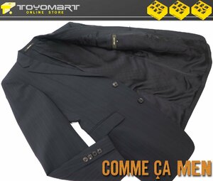 2005●コムサメン COMME CA MEN●新品【SHEATHモデル】 ストレッチジャケット　濃紺×ブラック/46　定価47300円　サンプル品