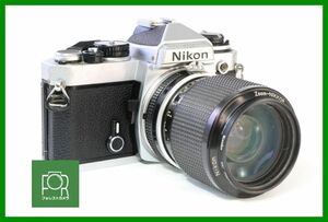 【同梱歓迎】実用■Nikon FE シルバー / AI Zoom-NIKKOR 43-86mm F3.5■■シャッター全速・露出計完動■10347