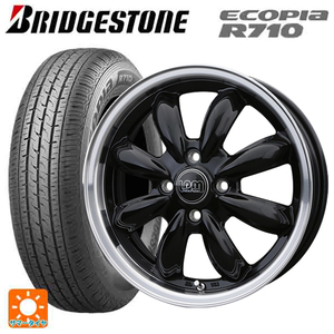 サマータイヤホイール4本セット 145/80R12 80/78N ブリヂストン エコピア R710 正規品 # ホットスタッフ ララパーム カップ # 12-3.5J 　