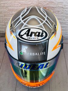 Arai アライ ヘルメット フルフェイス ホワイト オレンジ　2006年製 55-56㎝ Sサイズ RX-7 アライヘルメット 日本製