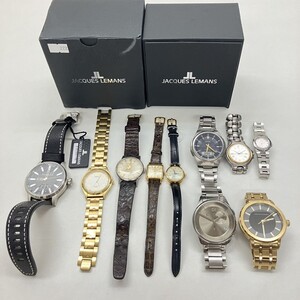 G121-□ 腕時計 10点セット Calvin Klein ARMANI XCHANGE GUCCI CASIO dunhill SEIKO OMEGA 他アナデジ ソーラー クォーツ 手巻き 稼働品有