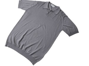 メンズ S ジョンスメドレー 最高級コットン スキッパーポロシャツ NOAH COBBLE GREY JOHN SMEDLEY イギリス製★同梱不可