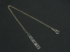 1円 ■美品■ TIFFANY＆Co ティファニー オープンアトラス バー SV925 ネックレス ペンダント アクセサリー レディース シルバー系 FH1595