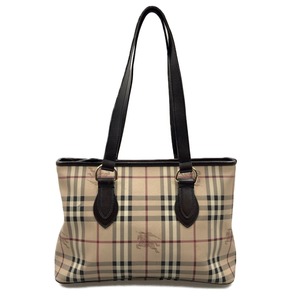 〇〇 BURBERRY バーバリー ノバチェック ヘイマーケットチェック トートバッグ 3200977 ベージュ やや傷や汚れあり