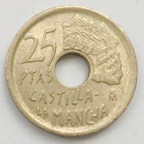 海外コイン　スペイン　25ペセタ記念硬貨　④ 穴　1996年