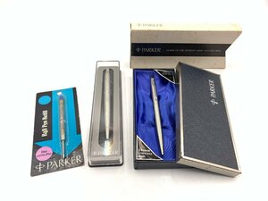 □● PARKER パーカー ノック式ボールペン ２本セット＋インク 筆記未確認 (S0610)