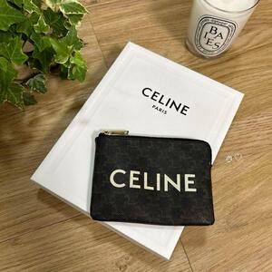 送料無料　現行販売品　CELINE　セリーヌ　トリオンフキャンバス　コイン&カードポーチ　キーケース