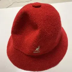 KANGOL 赤 バケットハット テリー生地