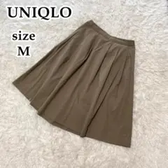 UNIQLO　ユニクロ　スカート　(M)　カーキ　ドライ機能　ウエストゴム