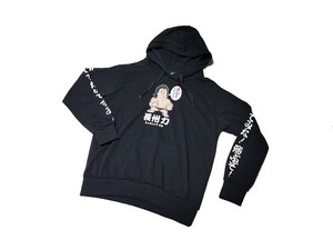 【新品】長州力 キレてないですよ パーカー 長袖【M】ブラック/黒◆ ちょうしゅう パーカ プロレス 新日本 革命戦士 男性用 メンズ