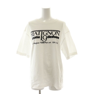 レノマ × クチュールドアダム 22AW Matingnon 19 Tシャツ ドゥーズィエムクラス カットソー 半袖 38 白 ホワイト 黒 ブラック /DO ■OS レ