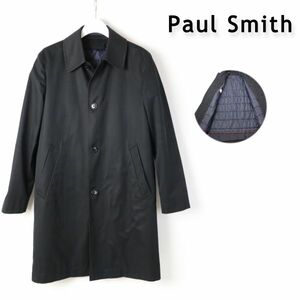 110 訳り品 7.7万 Paul Smith ハイデンシティコットン ステンカラーコート ポールスミス コート ビジネス ライナー付き L