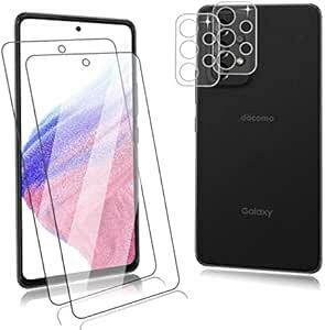 【４枚】FOR Galaxy A53 5G SC-53C SCG15 用のガラスフィルム（2枚入）+ FOR Galaxy A53