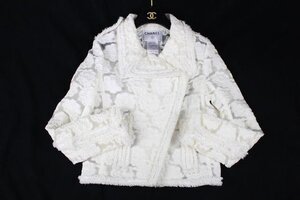 ０９C シャネル CHANEL 総レース ライダース ジャケット ３８ レディース ジャケット IU166/TS20/Y1S37/S14-20