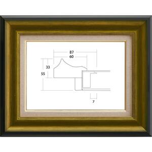 額縁　油絵/油彩額縁 アクリル付 8167-TO F8号 ゴールド/ブラック