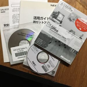 Microsoft Office 2003Personal EDITION 他　NEC PC リカバリ